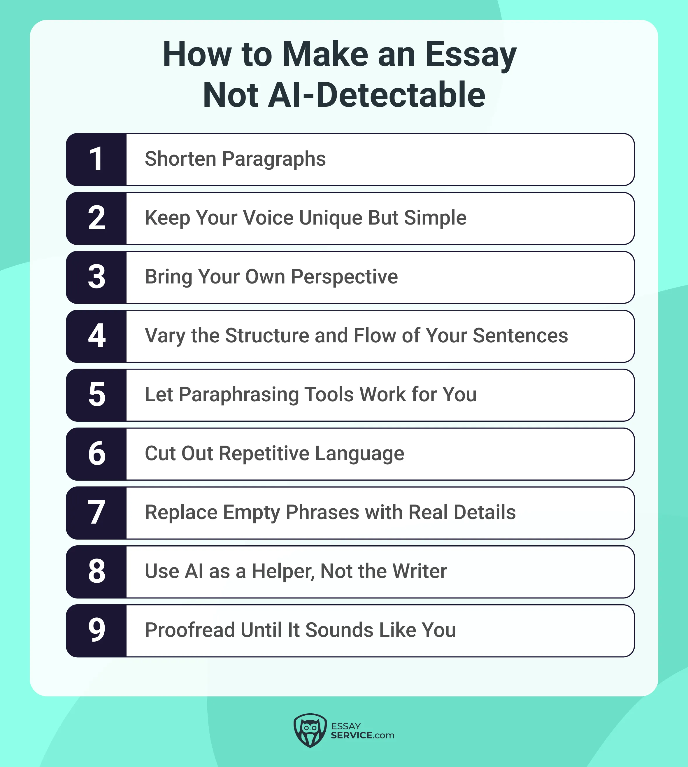 how to make an essay not ai-detectable